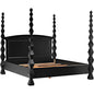 Brancusi Black Wooden Bed Frame - LOOMLAN - Noir - Beds