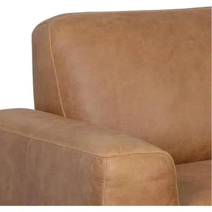 Brandi Sofa Chaise Camel Leather With Modern - LOOMLAN - SUNPAN - Sofas & Loveseats