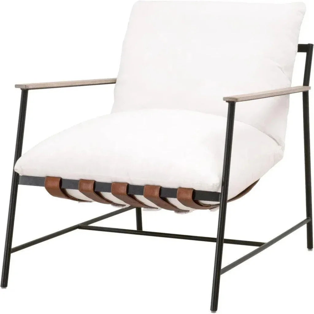 Brando Club Chair White LiveSmart Performance Feather - LOOMLAN - Essentials For Living - Accent Chairs