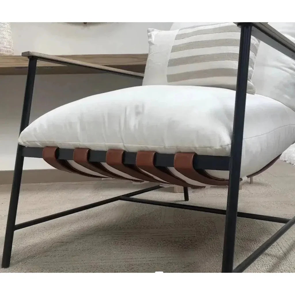 Brando Club Chair White LiveSmart Performance Feather - LOOMLAN - Essentials For Living - Accent Chairs