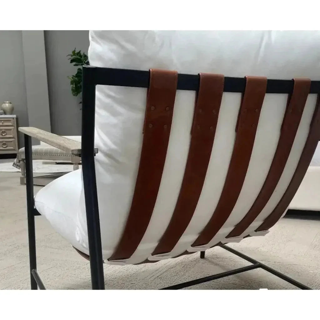 Brando Club Chair White LiveSmart Performance Feather - LOOMLAN - Essentials For Living - Accent Chairs