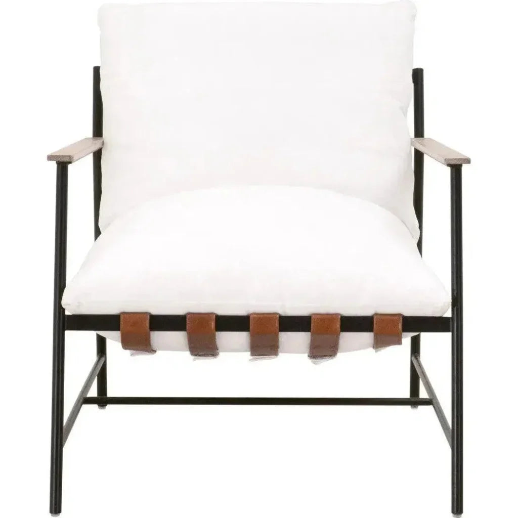 Brando Club Chair White LiveSmart Performance Feather - LOOMLAN - Essentials For Living - Accent Chairs