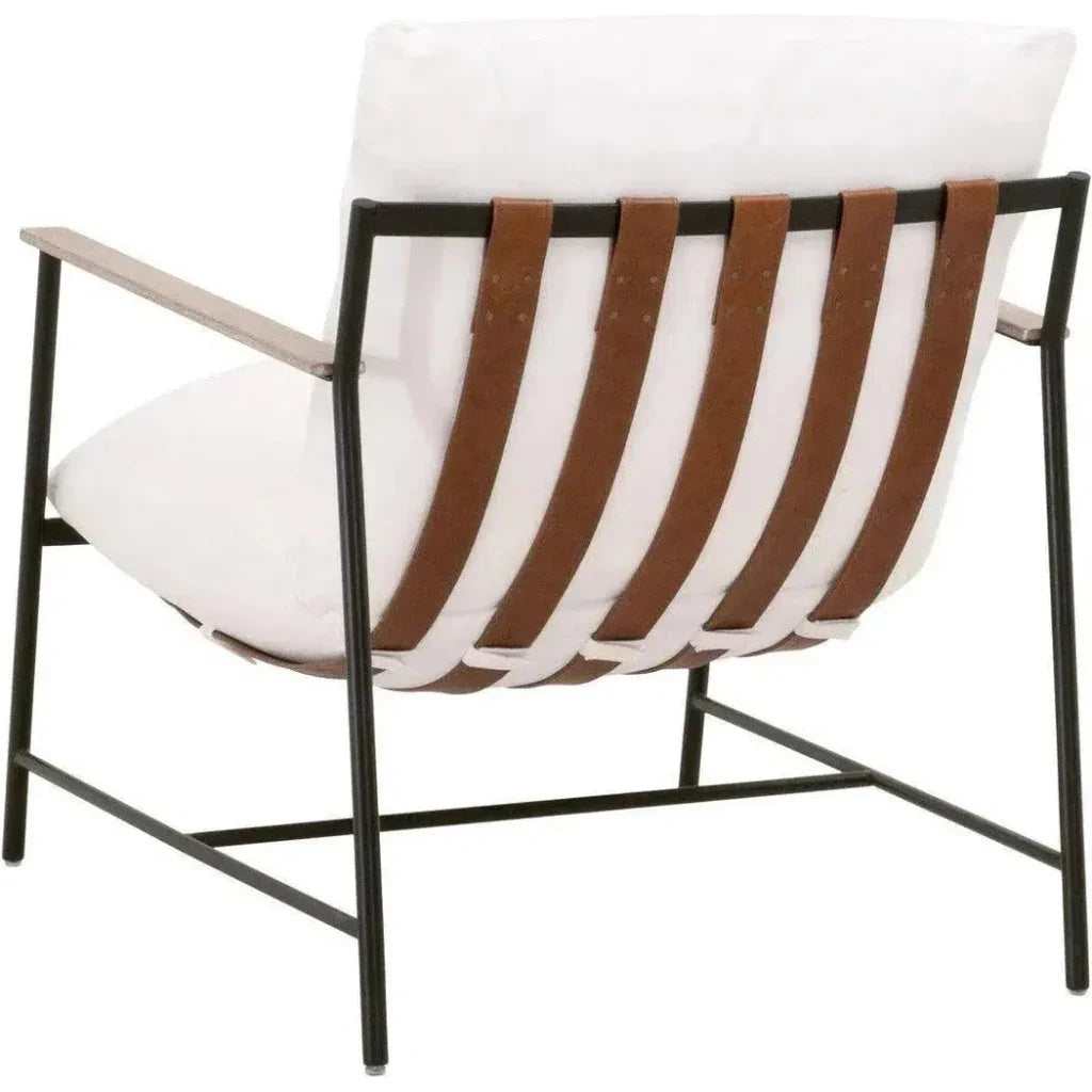 Brando Club Chair White LiveSmart Performance Feather - LOOMLAN - Essentials For Living - Accent Chairs