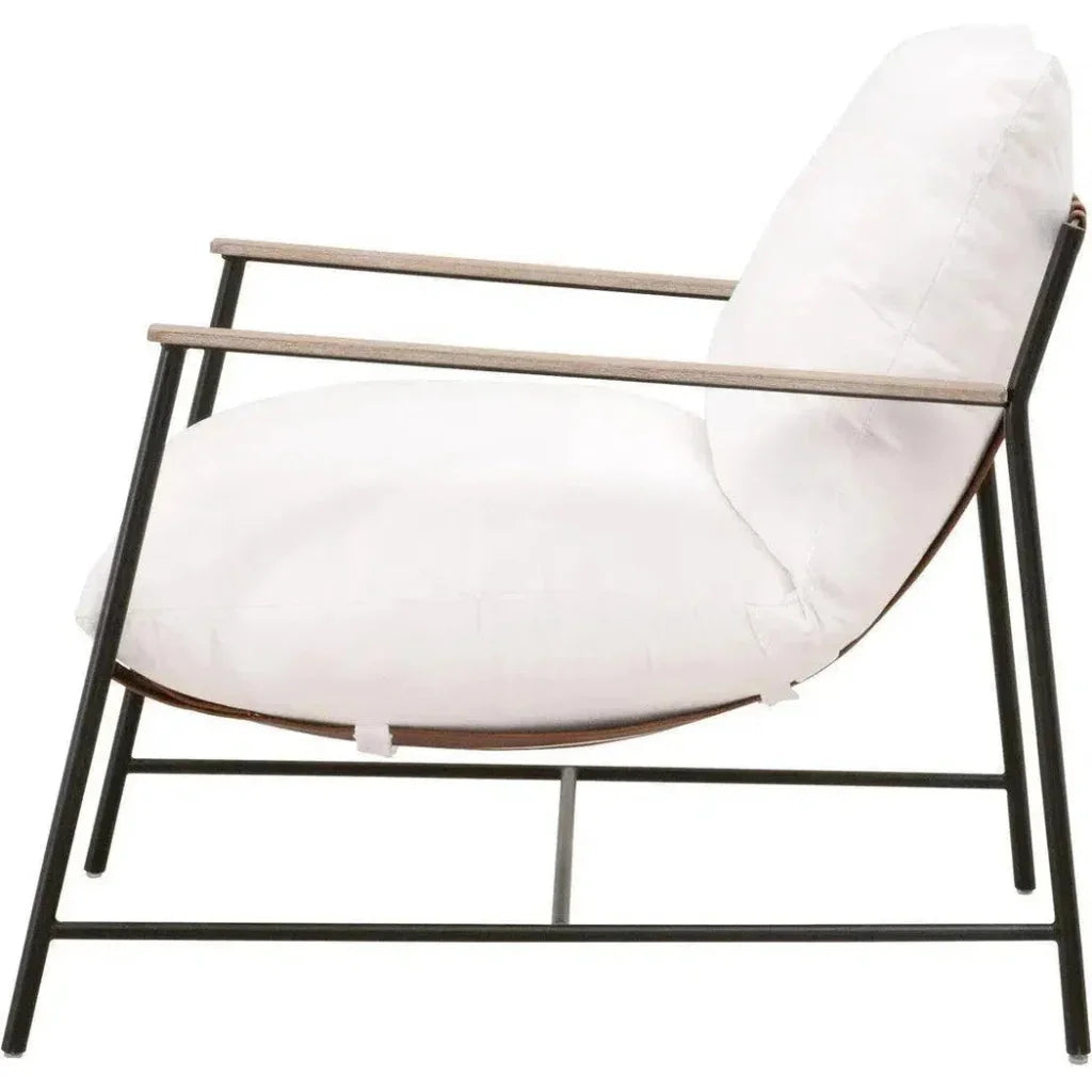 Brando Club Chair White LiveSmart Performance Feather - LOOMLAN - Essentials For Living - Accent Chairs