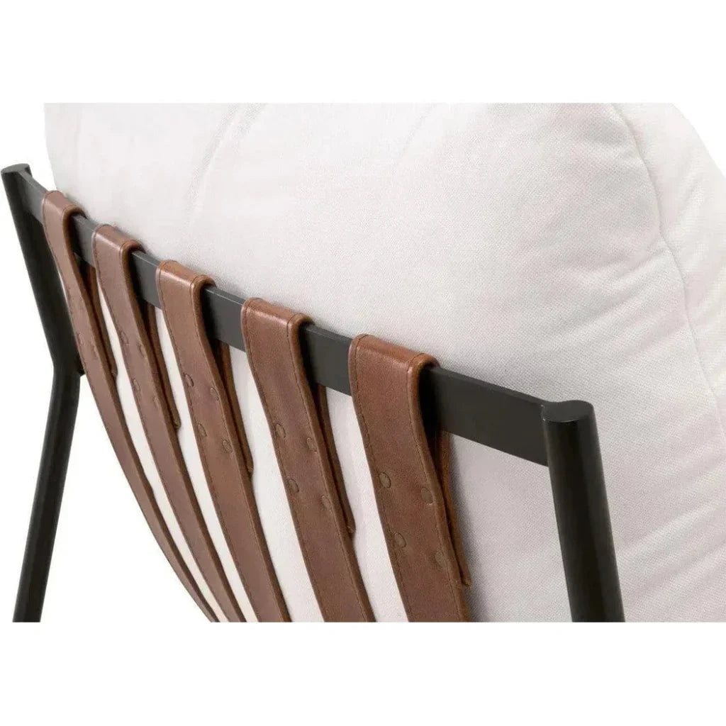 Brando Club Chair White LiveSmart Performance Feather - LOOMLAN - Essentials For Living - Accent Chairs