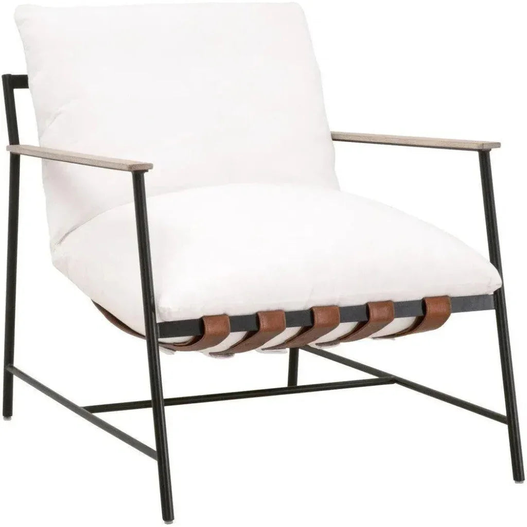 Brando Club Chair White LiveSmart Performance Feather - LOOMLAN - Essentials For Living - Accent Chairs