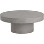 Brando Concrete Outdoor Round Coffee Table-Outdoor Coffee Tables-SUNPAN-Grey-LOOMLAN