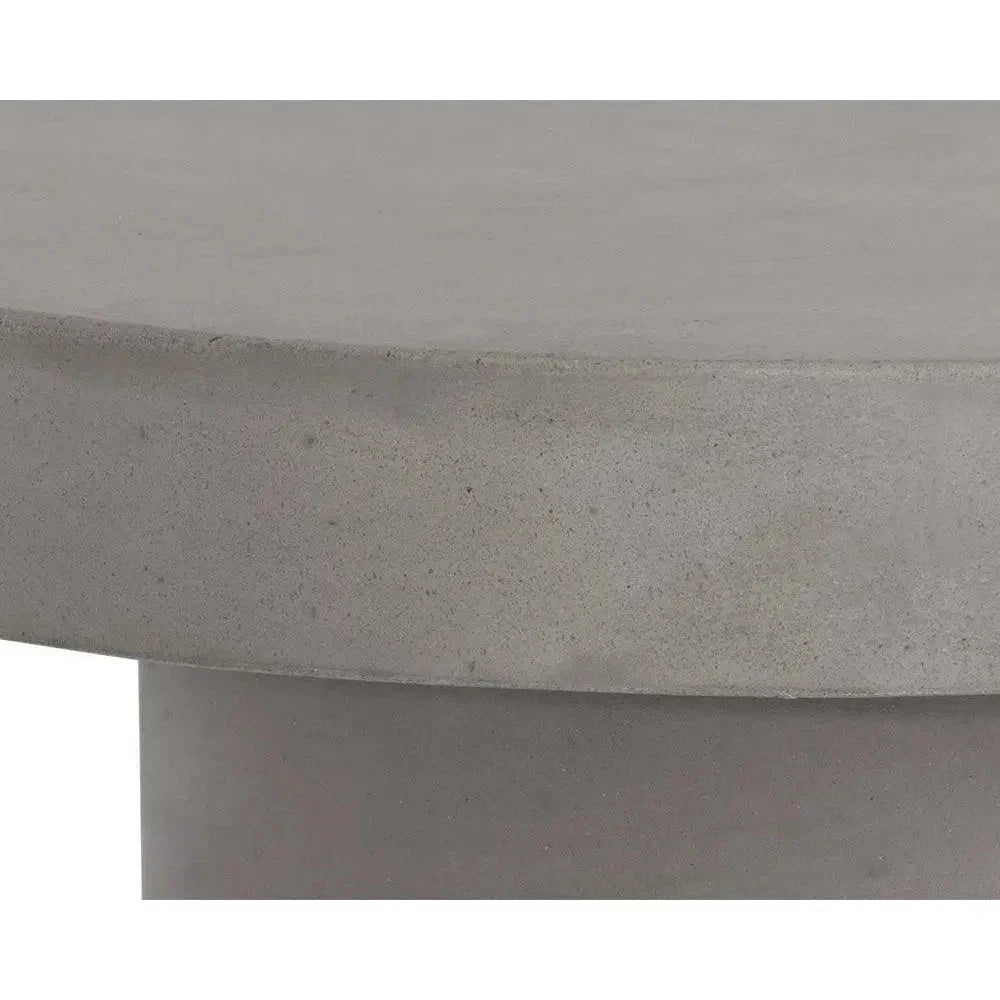 Brando Concrete Outdoor Round Coffee Table-Outdoor Coffee Tables-SUNPAN-LOOMLAN