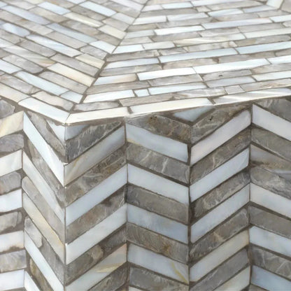 Brando Hexagon Side Table Mother of Pearl - LOOMLAN - Jamie Young - Side Tables