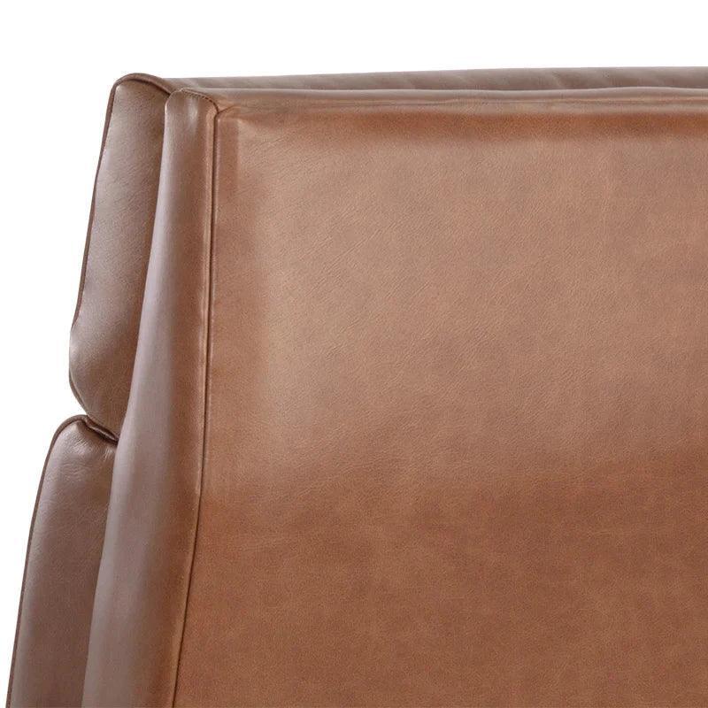 Brandon Recliner Shalimar Tobacco Leather Chair - LOOMLAN - SUNPAN - Club Chairs