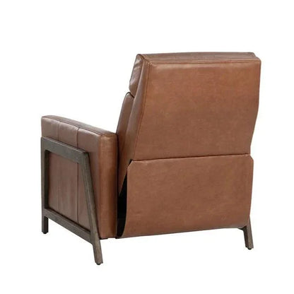 Brandon Recliner Shalimar Tobacco Leather Chair - LOOMLAN - SUNPAN - Club Chairs