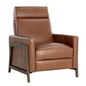 Brandon Recliner Shalimar Tobacco Leather Chair - LOOMLAN - SUNPAN - Club Chairs
