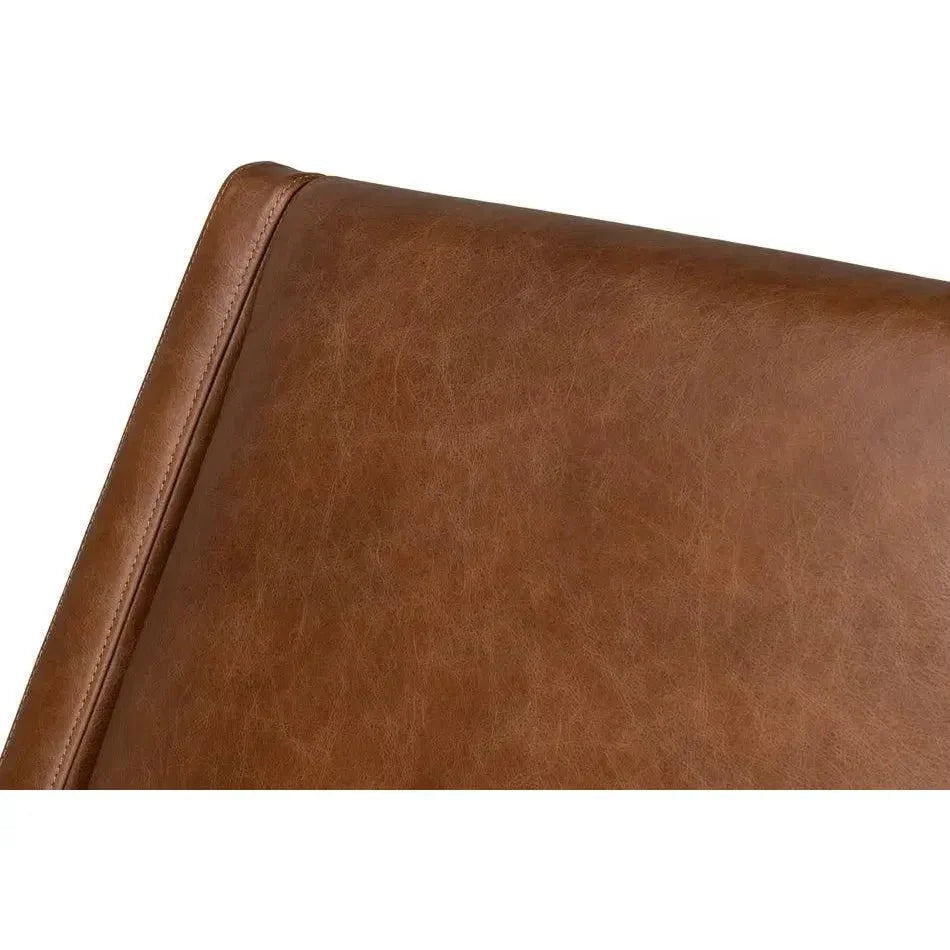 Brandy Slipper Accent Chair Distilled Leather - LOOMLAN - Sarreid - Accent Chairs