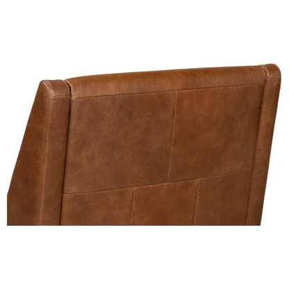 Brandy Slipper Accent Chair Distilled Leather - LOOMLAN - Sarreid - Accent Chairs