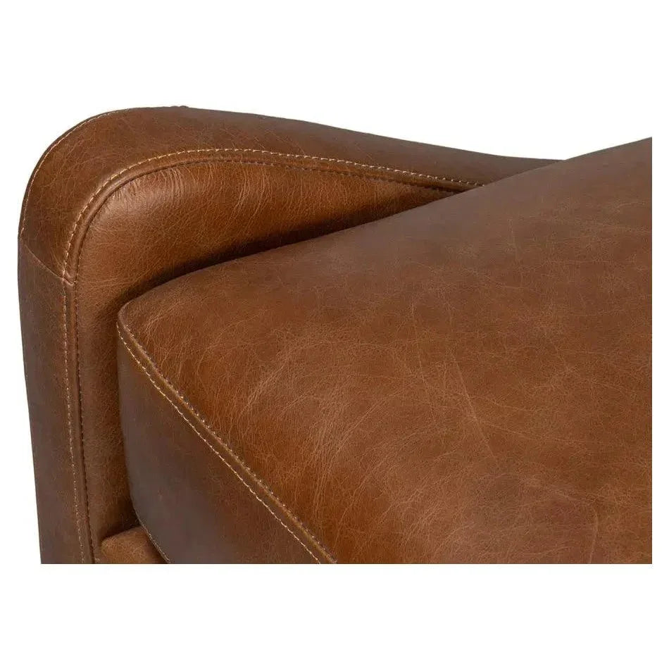 Brandy Slipper Accent Chair Distilled Leather - LOOMLAN - Sarreid - Accent Chairs