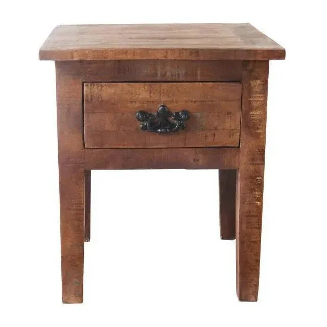 Good Earth Square Wood Lamp Table - LOOMLAN - LOOMLAN - Side Tables