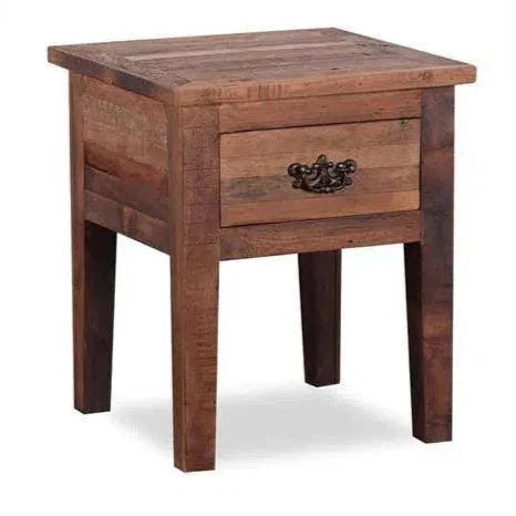 Good Earth Square Wood Lamp Table - LOOMLAN - LOOMLAN - Side Tables