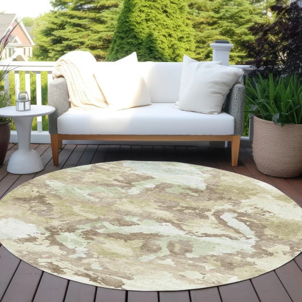 Branza Brown Washable Indoor - Outdoor Rug - LOOMLAN - LOOMLAN Rugs - Outdoor Rugs