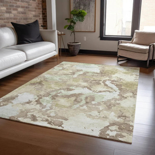 Branza Brown Washable Indoor - Outdoor Rug - LOOMLAN - LOOMLAN Rugs - Outdoor Rugs