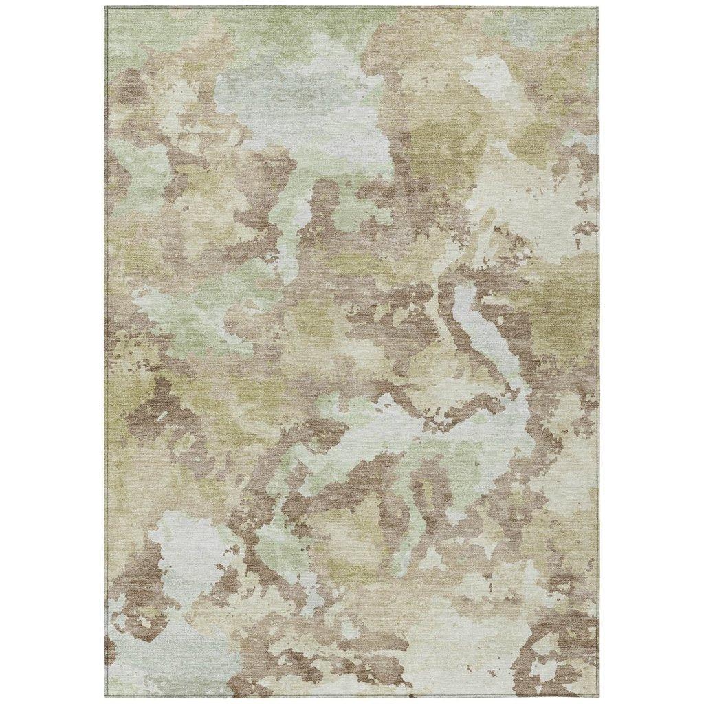 Branza Brown Washable Indoor - Outdoor Rug - LOOMLAN - LOOMLAN Rugs - Outdoor Rugs