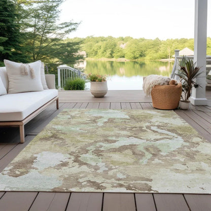 Branza Brown Washable Indoor - Outdoor Rug - LOOMLAN - LOOMLAN Rugs - Outdoor Rugs