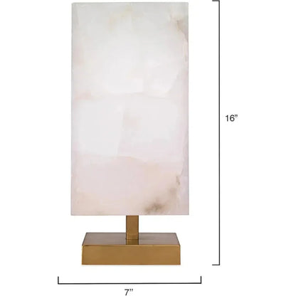 Brass Alabaster Ghost Axis Table Lamp - LOOMLAN - Jamie Young - Table Lamps