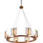 Brass Alabaster Halo Chandelier - LOOMLAN - Jamie Young - Chandeliers