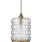 Brass & Clear Textured Glass Madison Pendant - LOOMLAN - Jamie Young - Pendants