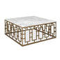 Brass Gate Italian Marble Top Cocktail Table - LOOMLAN - Sarreid - Coffee Tables