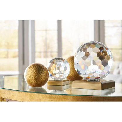 Brass Made Ball Accent Sculpture - LOOMLAN - Chelsea House - Statues & Sculptures
