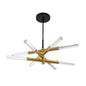 Brass Spira Chandelier Clear Acrylic Shades - LOOMLAN - SUNPAN - Chandeliers