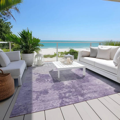 Bravari Purple Washable Indoor - Outdoor Rug - LOOMLAN - LOOMLAN Rugs - Outdoor Rugs