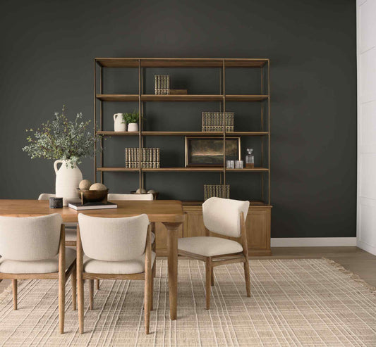 Braxton Light Brown Wood Shelving Unit-Etageres-Mercana-LOOMLAN