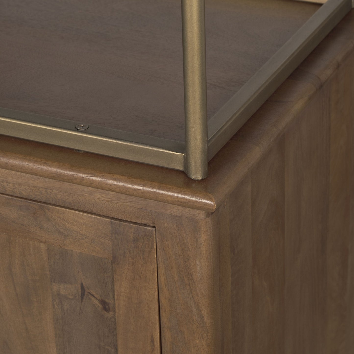 Braxton Metalic Gold Frame Shelving Unit-Etageres-Mercana-LOOMLAN