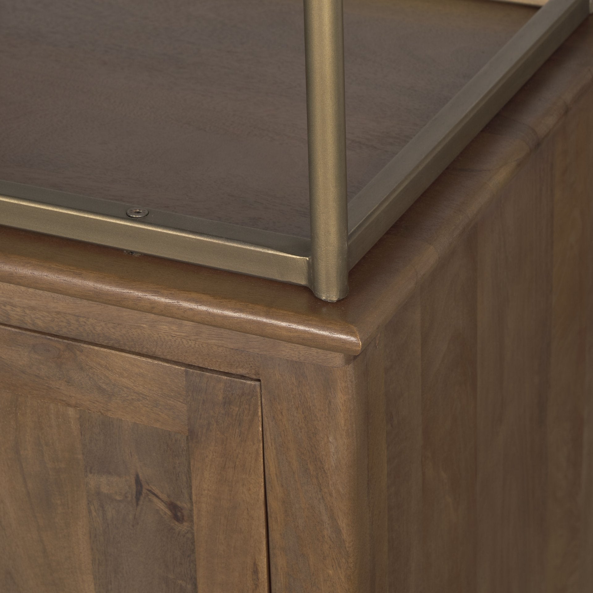 Braxton Metalic Gold Frame Shelving Unit-Etageres-Mercana-LOOMLAN