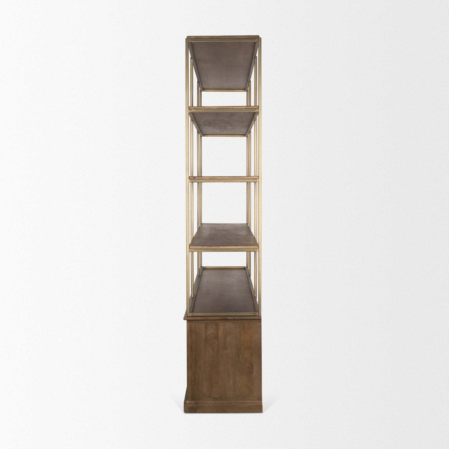 Braxton Metalic Gold Frame Shelving Unit-Etageres-Mercana-LOOMLAN