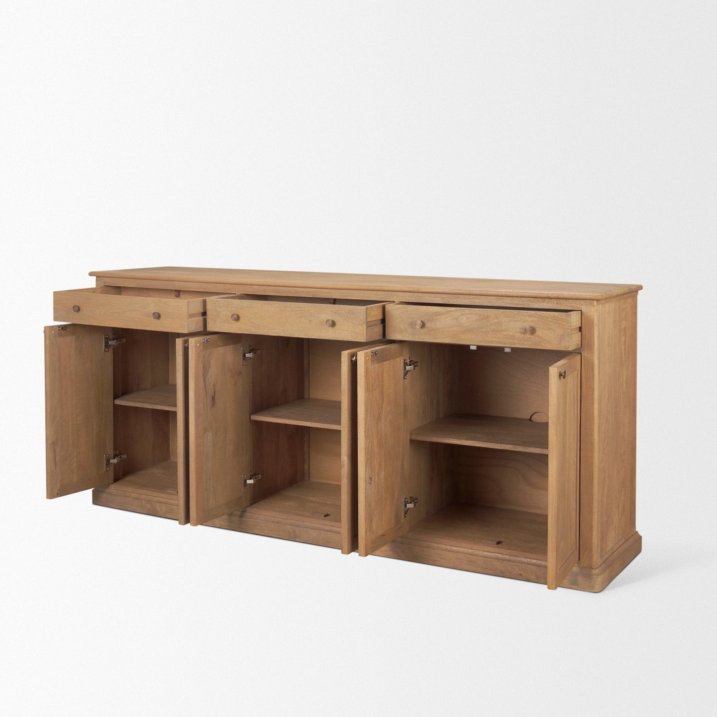 Braxton Three Drawers Wood Sideboard