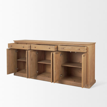 Braxton Three Drawers Wood Sideboard