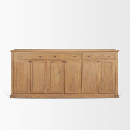 Braxton Three Drawers Wood Sideboard