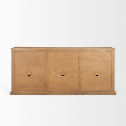 Braxton Three Drawers Wood Sideboard