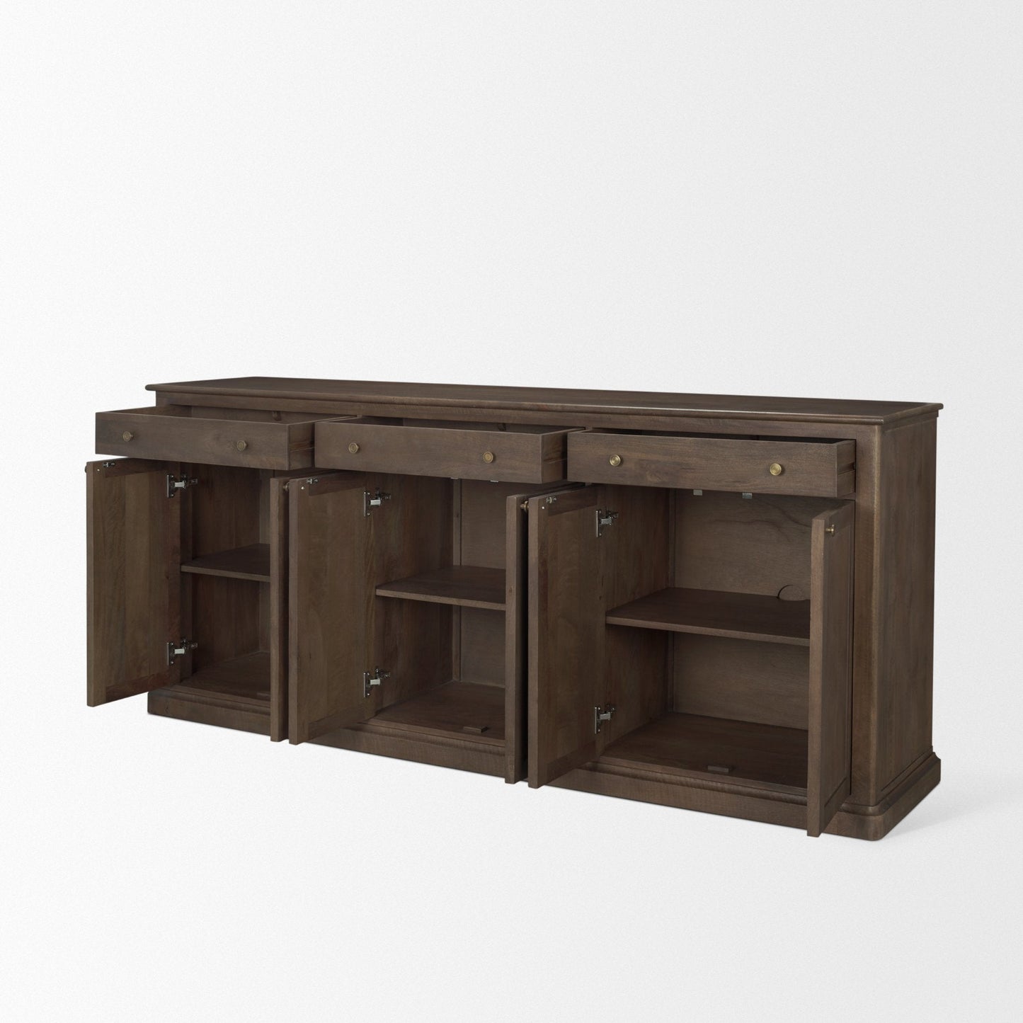 Braxton Three Drawers Wood Sideboard