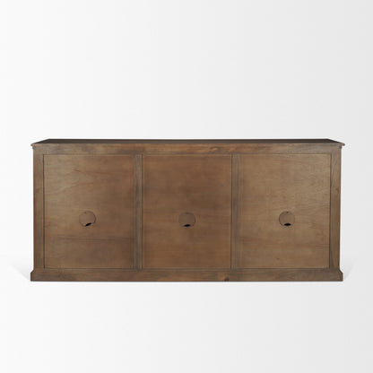 Braxton Three Drawers Wood Sideboard