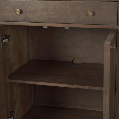 Braxton Three Drawers Wood Sideboard