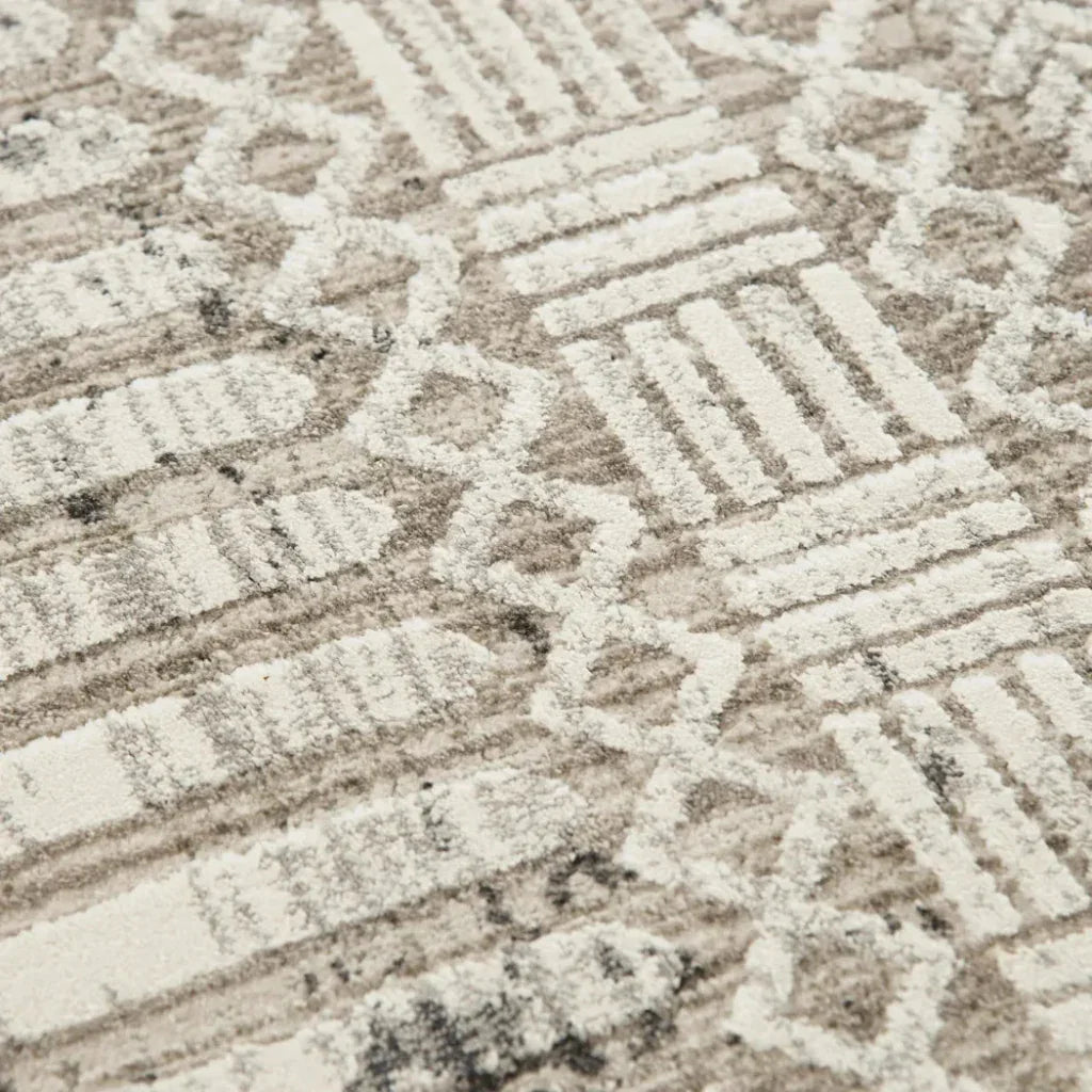 Braz Geometric Natural Area Rugs For Living Room - LOOMLAN - LOOMLAN - Area Rugs