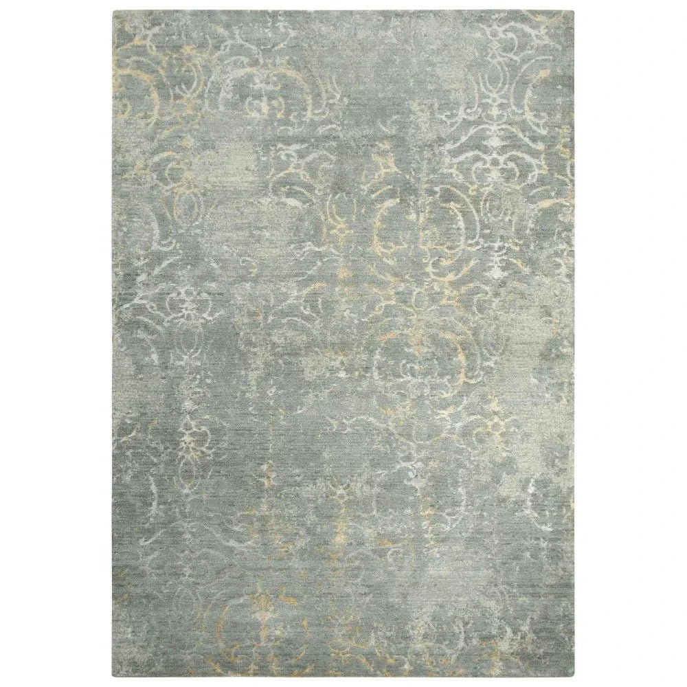 Brem Scroll Gray Large Area Rugs For Living Room - LOOMLAN - LOOMLAN - Area Rugs