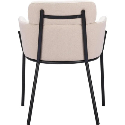 Bremor Steel Beige Dining Arm Chair 2PC - LOOMLAN - Zuo Modern - Dining Chairs