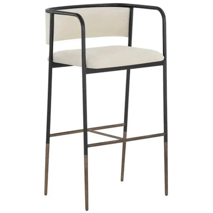 Brenan Leather Effortlessly Barstool - LOOMLAN - SUNPAN - Bar Stools