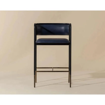 Brenan Leather Effortlessly Barstool - LOOMLAN - SUNPAN - Bar Stools