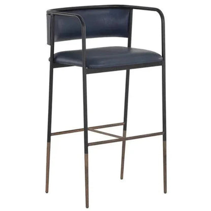 Brenan Leather Effortlessly Barstool - LOOMLAN - SUNPAN - Bar Stools