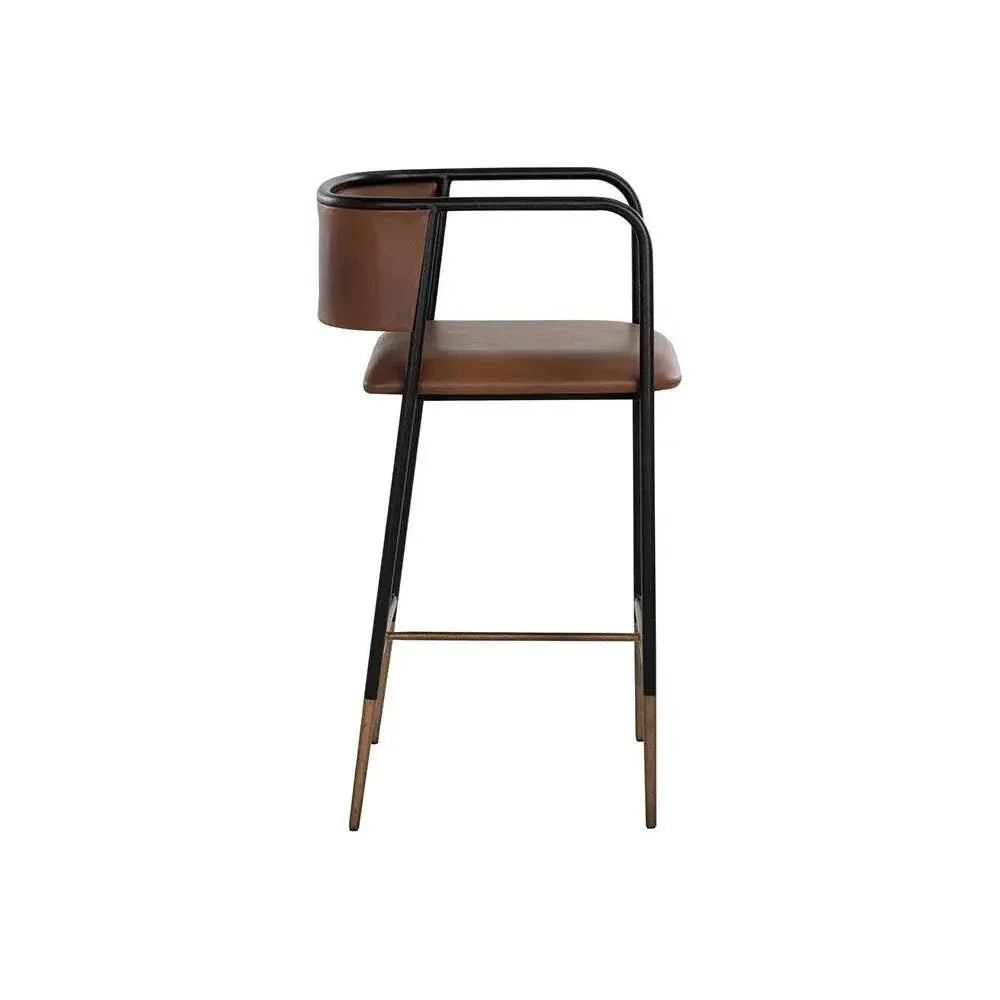 Brenan Leather Counter Stool - LOOMLAN - SUNPAN - Counter Stools